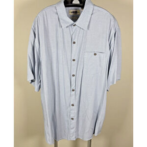 Campia Moda Casual Shirt Blue & Black Micro Polka Dot Pattern, Pocket Men's XXL